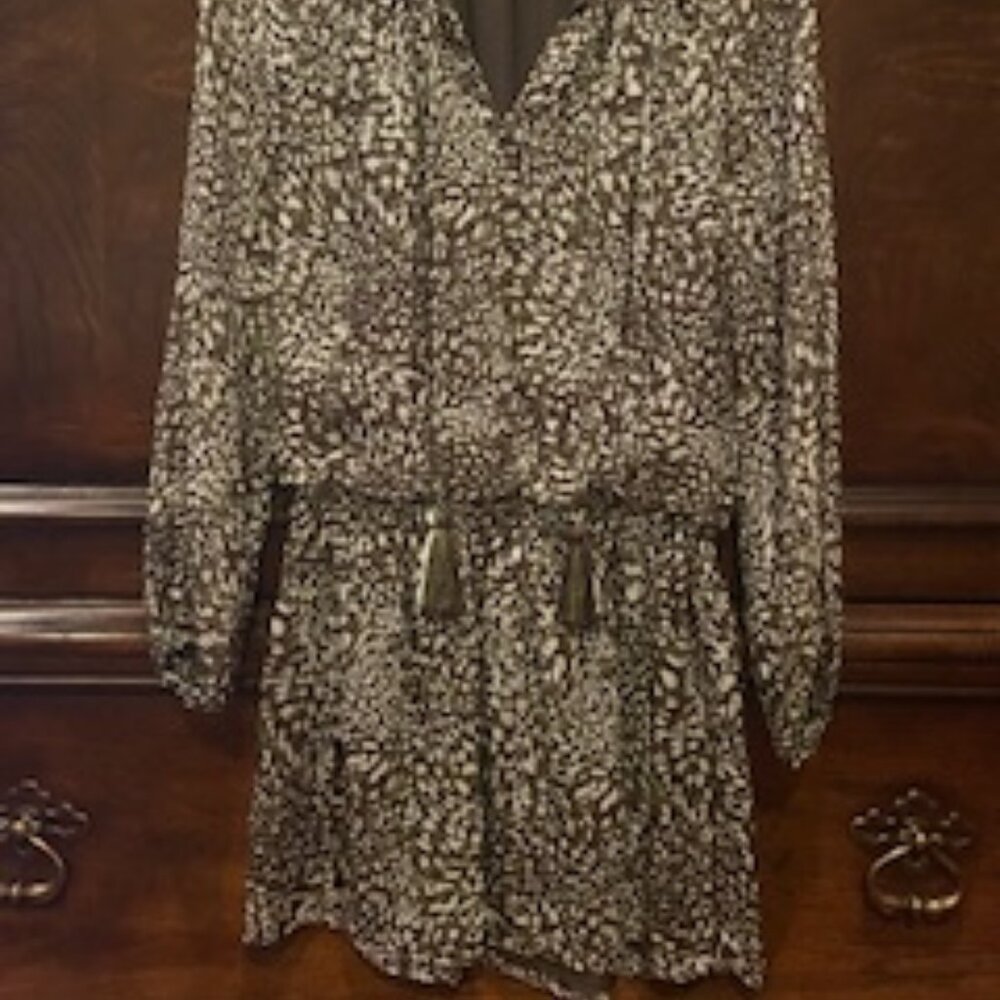 Ramy Brook Green Multi/Animal Print Mini Dress - Size XS/S